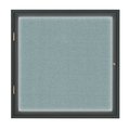 United Visual Products Single Door Slim Enclosed Radius EZ Tack Board, 48"x36", Bronze/Grey UVRDS48EZ-GREY-BRONZE